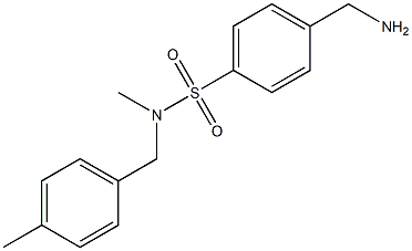 4-(aminomethyl)-N-methyl-N-[(4-methylphenyl)methyl]benzene-1-sulfonamide Structure