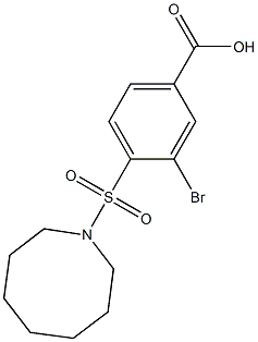 4-(azocane-1-sulfonyl)-3-bromobenzoic acid 구조식 이미지