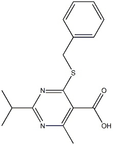 4-(benzylthio)-2-isopropyl-6-methylpyrimidine-5-carboxylic acid 구조식 이미지