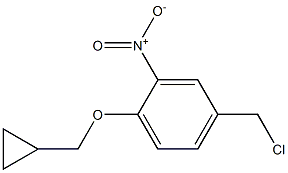 4-(chloromethyl)-1-(cyclopropylmethoxy)-2-nitrobenzene Structure