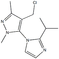 4-(chloromethyl)-1,3-dimethyl-5-[2-(propan-2-yl)-1H-imidazol-1-yl]-1H-pyrazole Structure