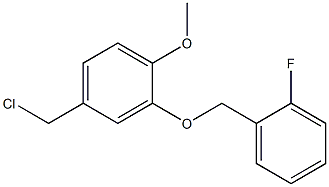 4-(chloromethyl)-2-[(2-fluorophenyl)methoxy]-1-methoxybenzene Structure