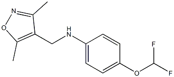 4-(difluoromethoxy)-N-[(3,5-dimethyl-1,2-oxazol-4-yl)methyl]aniline Structure
