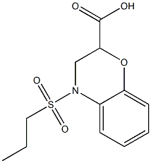 4-(propylsulfonyl)-3,4-dihydro-2H-1,4-benzoxazine-2-carboxylic acid 구조식 이미지