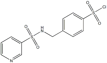 4-(pyridine-3-sulfonamidomethyl)benzene-1-sulfonyl chloride 구조식 이미지