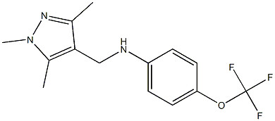 4-(trifluoromethoxy)-N-[(1,3,5-trimethyl-1H-pyrazol-4-yl)methyl]aniline Structure