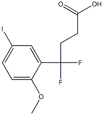 4,4-difluoro-4-(5-iodo-2-methoxyphenyl)butanoic acid Structure