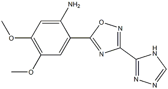 4,5-dimethoxy-2-[3-(4H-1,2,4-triazol-3-yl)-1,2,4-oxadiazol-5-yl]aniline Structure