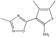 4,5-dimethyl-3-(3-methyl-1,2,4-oxadiazol-5-yl)thiophen-2-amine Structure