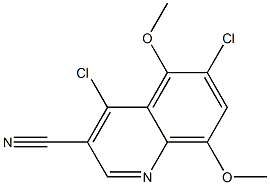 4,6-dichloro-5,8-dimethoxyquinoline-3-carbonitrile 구조식 이미지
