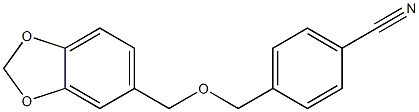 4-[(1,3-benzodioxol-5-ylmethoxy)methyl]benzonitrile 구조식 이미지