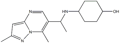 4-[(1-{2,7-dimethylpyrazolo[1,5-a]pyrimidin-6-yl}ethyl)amino]cyclohexan-1-ol Structure