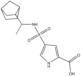 4-[(1-{bicyclo[2.2.1]heptan-2-yl}ethyl)sulfamoyl]-1H-pyrrole-2-carboxylic acid Structure