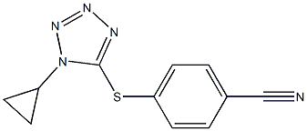 4-[(1-cyclopropyl-1H-1,2,3,4-tetrazol-5-yl)sulfanyl]benzonitrile 구조식 이미지