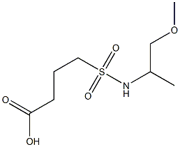 4-[(1-methoxypropan-2-yl)sulfamoyl]butanoic acid 구조식 이미지