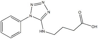 4-[(1-phenyl-1H-tetrazol-5-yl)amino]butanoic acid 구조식 이미지