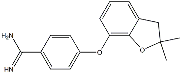 4-[(2,2-dimethyl-2,3-dihydro-1-benzofuran-7-yl)oxy]benzene-1-carboximidamide Structure
