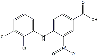 4-[(2,3-dichlorophenyl)amino]-3-nitrobenzoic acid 구조식 이미지