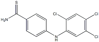 4-[(2,4,5-trichlorophenyl)amino]benzene-1-carbothioamide Structure