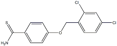 4-[(2,4-dichlorophenyl)methoxy]benzene-1-carbothioamide 구조식 이미지