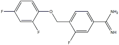 4-[(2,4-difluorophenoxy)methyl]-3-fluorobenzenecarboximidamide 구조식 이미지