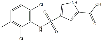 4-[(2,6-dichloro-3-methylphenyl)sulfamoyl]-1H-pyrrole-2-carboxylic acid 구조식 이미지