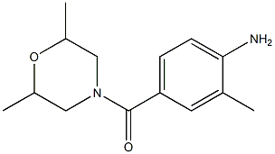4-[(2,6-dimethylmorpholin-4-yl)carbonyl]-2-methylaniline Structure
