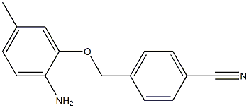 4-[(2-amino-5-methylphenoxy)methyl]benzonitrile 구조식 이미지