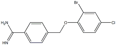 4-[(2-bromo-4-chlorophenoxy)methyl]benzenecarboximidamide 구조식 이미지