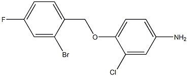 4-[(2-bromo-4-fluorobenzyl)oxy]-3-chloroaniline Structure