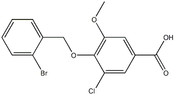 4-[(2-bromophenyl)methoxy]-3-chloro-5-methoxybenzoic acid Structure