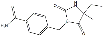 4-[(4-ethyl-4-methyl-2,5-dioxoimidazolidin-1-yl)methyl]benzenecarbothioamide 구조식 이미지