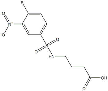 4-[(4-fluoro-3-nitrobenzene)sulfonamido]butanoic acid 구조식 이미지