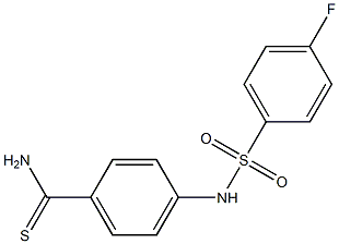 4-[(4-fluorobenzene)sulfonamido]benzene-1-carbothioamide 구조식 이미지