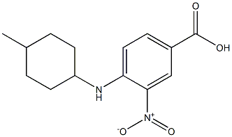 4-[(4-methylcyclohexyl)amino]-3-nitrobenzoic acid 구조식 이미지