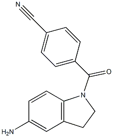 4-[(5-amino-2,3-dihydro-1H-indol-1-yl)carbonyl]benzonitrile Structure