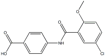 4-[(5-chloro-2-methoxybenzene)amido]benzoic acid Structure