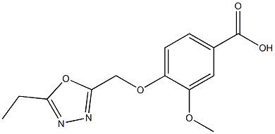 4-[(5-ethyl-1,3,4-oxadiazol-2-yl)methoxy]-3-methoxybenzoic acid 구조식 이미지