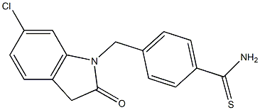 4-[(6-chloro-2-oxo-2,3-dihydro-1H-indol-1-yl)methyl]benzene-1-carbothioamide Structure