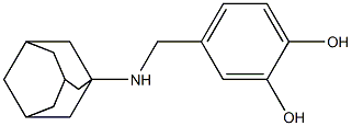 4-[(adamantan-1-ylamino)methyl]benzene-1,2-diol 구조식 이미지