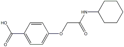 4-[(cyclohexylcarbamoyl)methoxy]benzoic acid Structure