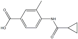 4-[(cyclopropylcarbonyl)amino]-3-methylbenzoic acid 구조식 이미지