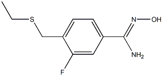 4-[(ethylsulfanyl)methyl]-3-fluoro-N'-hydroxybenzene-1-carboximidamide 구조식 이미지