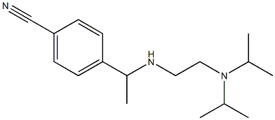 4-[1-({2-[bis(propan-2-yl)amino]ethyl}amino)ethyl]benzonitrile 구조식 이미지