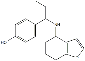 4-[1-(4,5,6,7-tetrahydro-1-benzofuran-4-ylamino)propyl]phenol 구조식 이미지