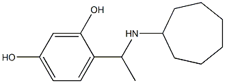 4-[1-(cycloheptylamino)ethyl]benzene-1,3-diol Structure