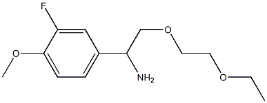 4-[1-amino-2-(2-ethoxyethoxy)ethyl]-2-fluoro-1-methoxybenzene 구조식 이미지