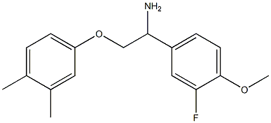 4-[1-amino-2-(3,4-dimethylphenoxy)ethyl]-2-fluoro-1-methoxybenzene Structure