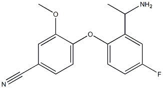 4-[2-(1-aminoethyl)-4-fluorophenoxy]-3-methoxybenzonitrile 구조식 이미지