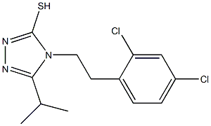 4-[2-(2,4-dichlorophenyl)ethyl]-5-(propan-2-yl)-4H-1,2,4-triazole-3-thiol 구조식 이미지